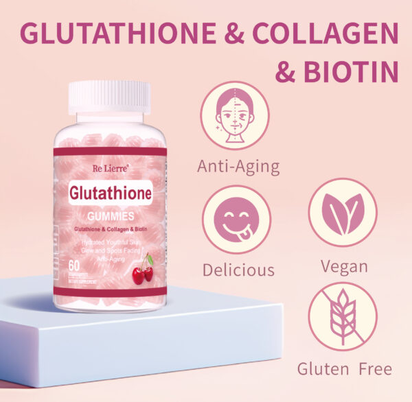 Glutathione Collagen Gummies  Cherry - Image 2