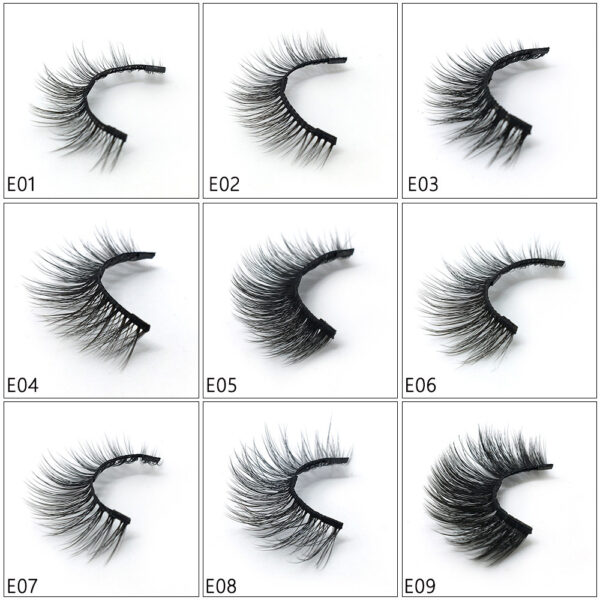 Magnetic Eyeliner magnet false eyelash three magnetization glue free glue false eyelash - Image 3