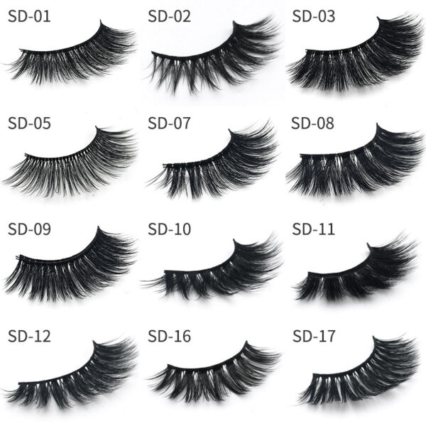 SD exaggerated mink eyelashes 3D stereo 25 dense false eyelashes - Image 3