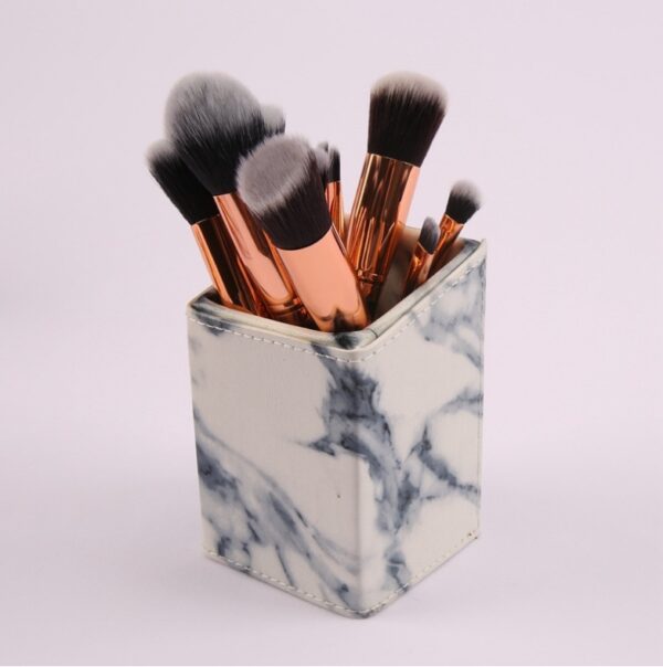 10 marble makeup brush sets, beauty tools, blush, eye shadow, face modification, 5 big 5 small explosions. - Image 7