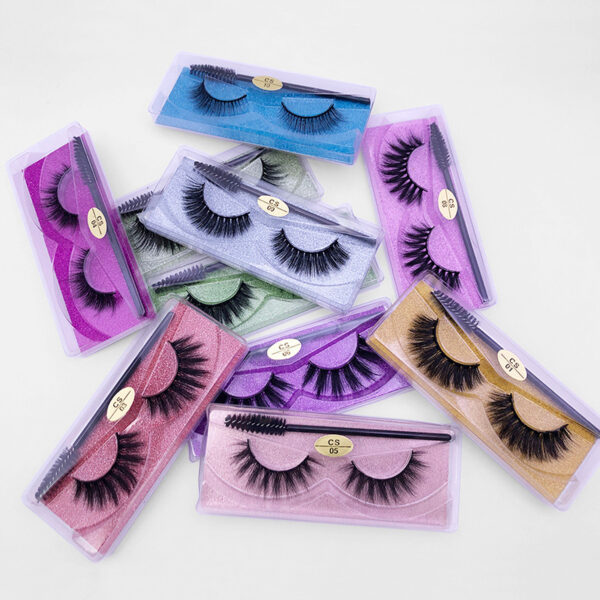 Natural 3D False Eyelashes Brush 1 Pair Set Of Imitation Mink Eyelashes Elongated Eyelashes - Image 7