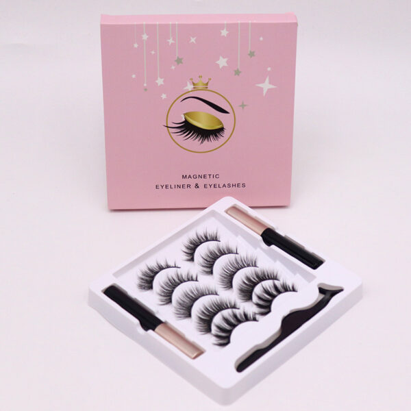 Magnetic Eyelashes Eyeliner Set Long Lasting False Mink Waterproof Eye Lashes Extension Reusable Beauty Makeup Tool - Image 2