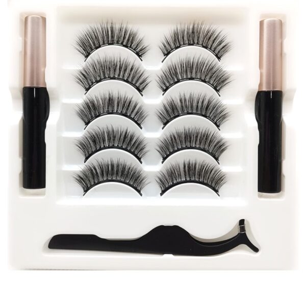 Magnetic Eyelashes Eyeliner Set Long Lasting False Mink Waterproof Eye Lashes Extension Reusable Beauty Makeup Tool - Image 5