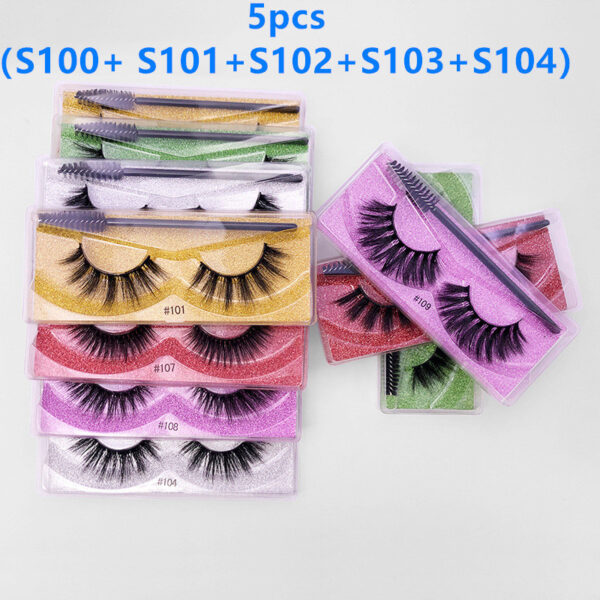 Natural 3D False Eyelashes Brush 1 Pair Set Of Imitation Mink Eyelashes Elongated Eyelashes - Image 10