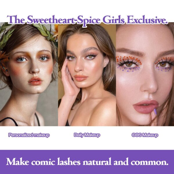 5 Pairs Manga Lashes New Arrival Anime Cosplay Natural Wispy  Korean Makeup Artificial False Eyelashes - Image 3