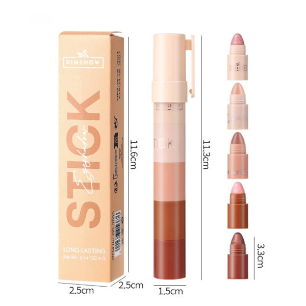 Five And Five Sections Lazy Eyeliner Pen Highlight Plain Face - Image 5