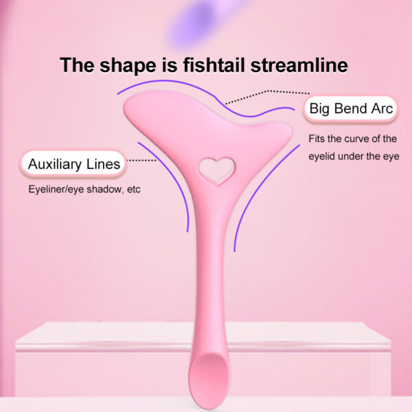 Silicone Eyeliner Stencil Wing Tip Mascara Drawing Lipstick Aid Face Cream Applicator For Beginners Makeup Tool Eyeliner Stencils Silicone Winged Tip Eyeliner Aid Eyebrow Pencil Stencil Reusable - Image 7