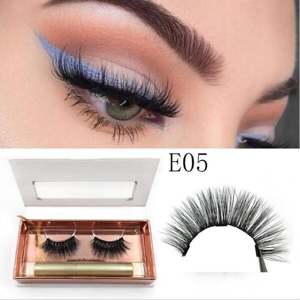 Magnetic Eyeliner magnet false eyelash three magnetization glue free glue false eyelash - Image 10