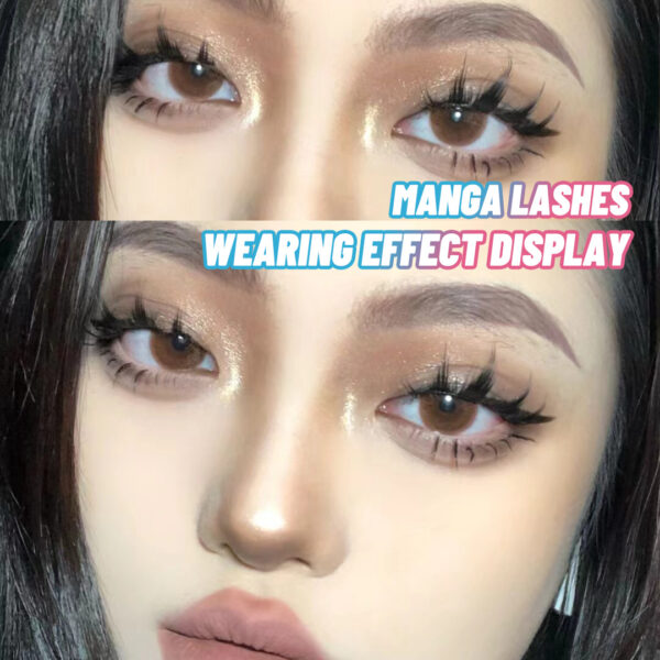 5 Pairs Manga Lashes New Arrival Anime Cosplay Natural Wispy  Korean Makeup Artificial False Eyelashes - Image 4
