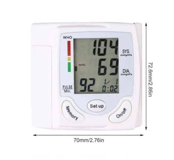 Wrist Blood Pressure Monitor, Fully Automatic Blood Pressure Measuring Device, Electronic Blood Pressure Monitor, Blood Pressure Measuring Device For Elderly People To Measure Hypertension - Image 2