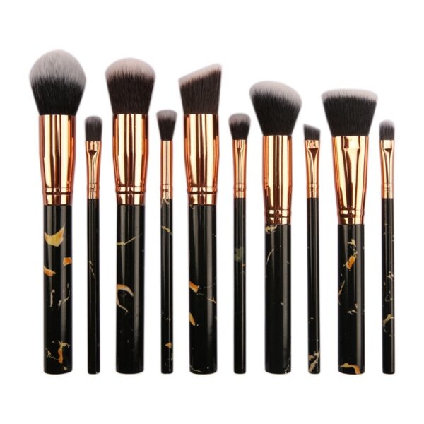 10 marble makeup brush sets, beauty tools, blush, eye shadow, face modification, 5 big 5 small explosions. - Image 6