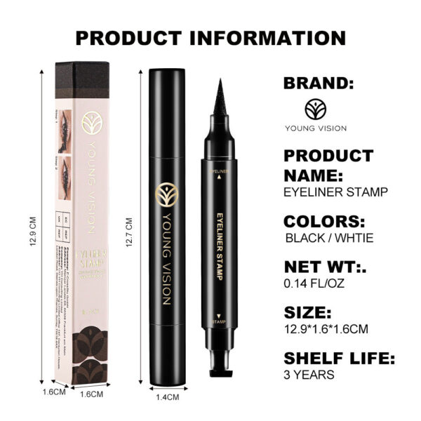 Black And White Seal Eyeliner Not Easy To Smudge - Image 3