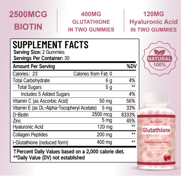 Glutathione Collagen Gummies  Cherry - Image 3