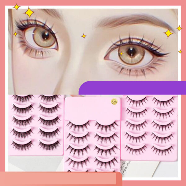 5 Pairs Manga Lashes New Arrival Anime Cosplay Natural Wispy  Korean Makeup Artificial False Eyelashes - Image 5