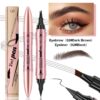 Double-headed 3D Micro-carved Liquid Four-fork Eyebrow Pencil Eyeliner 2-in-one Dual-purpose Eye - Image 5