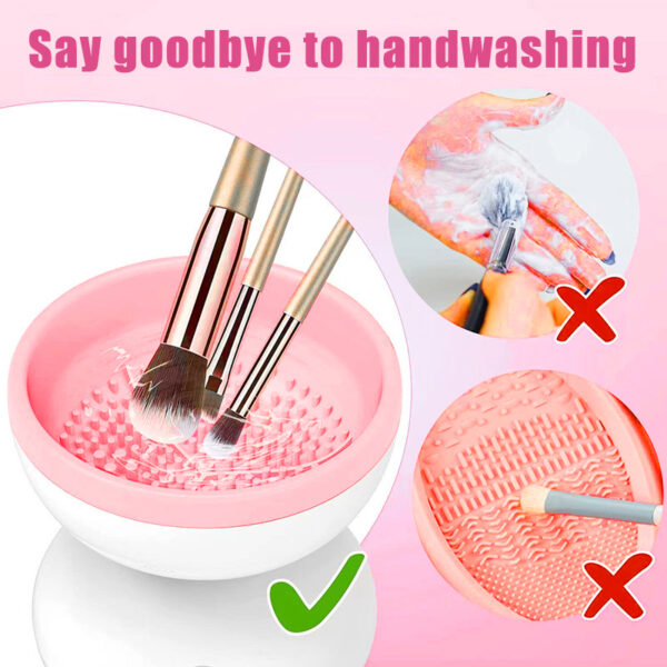 Portable USB Makeup Brush Cleaner Machine Electric Cosmetic Brush Cleaning Washing Tools Automatic Clean Makeup Brushes - Image 4