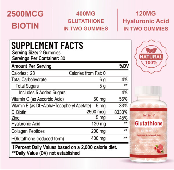 Glutathione Collagen Gummies Grapefruit Flavor - Image 2